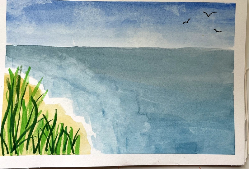 Seaside with Dune Grass