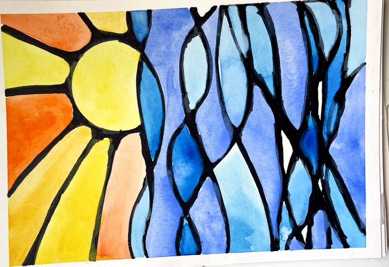 Stained Glass Sunrise